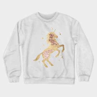 Sparkling rose gold unicorn II Crewneck Sweatshirt